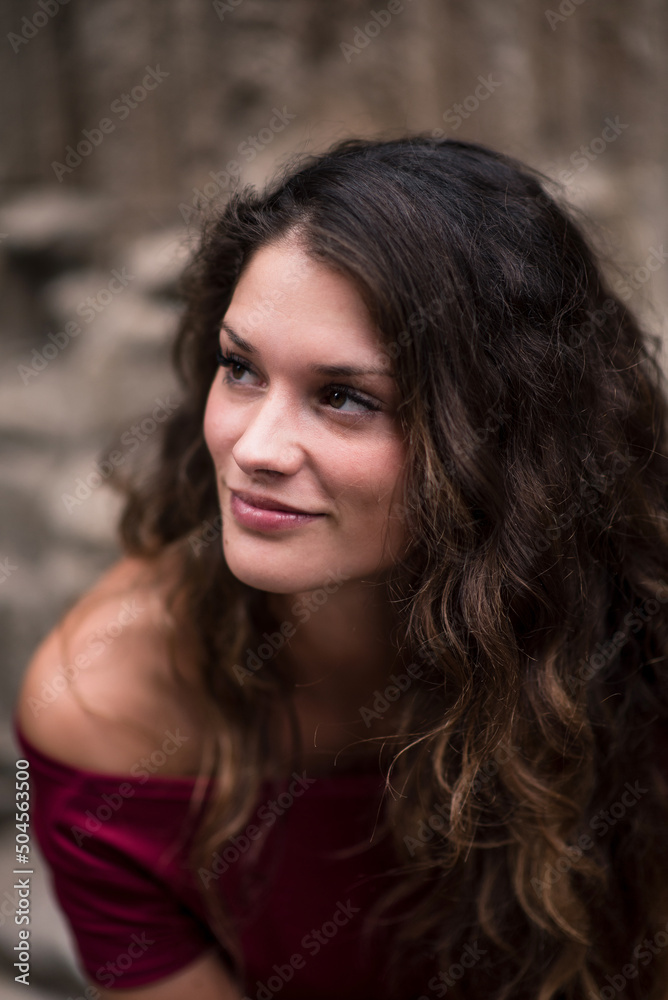 Close portrait of a smiling beautiful woman Close portrait of a smiling beautiful woman