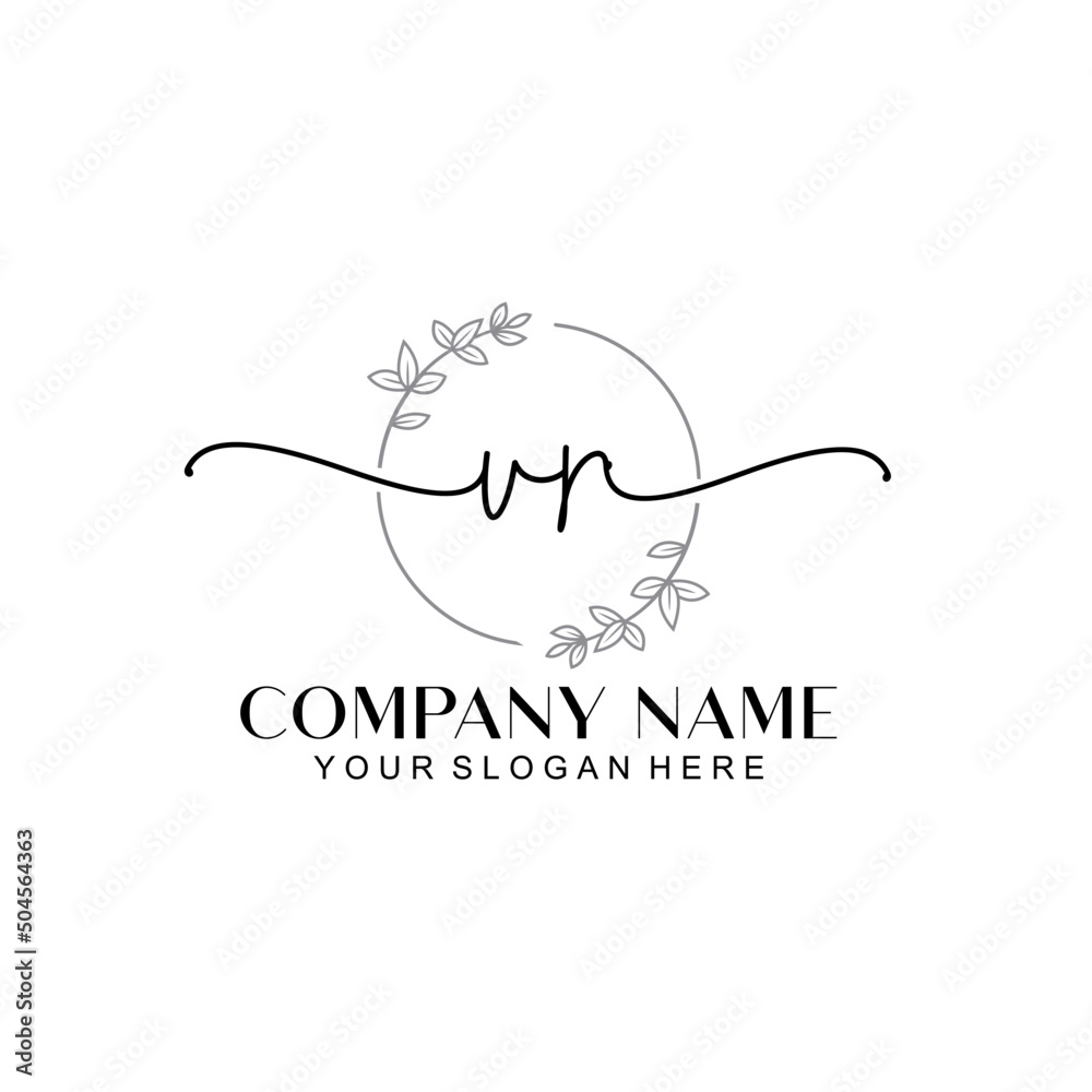 VR signature logo template vector VR signature logo template vector