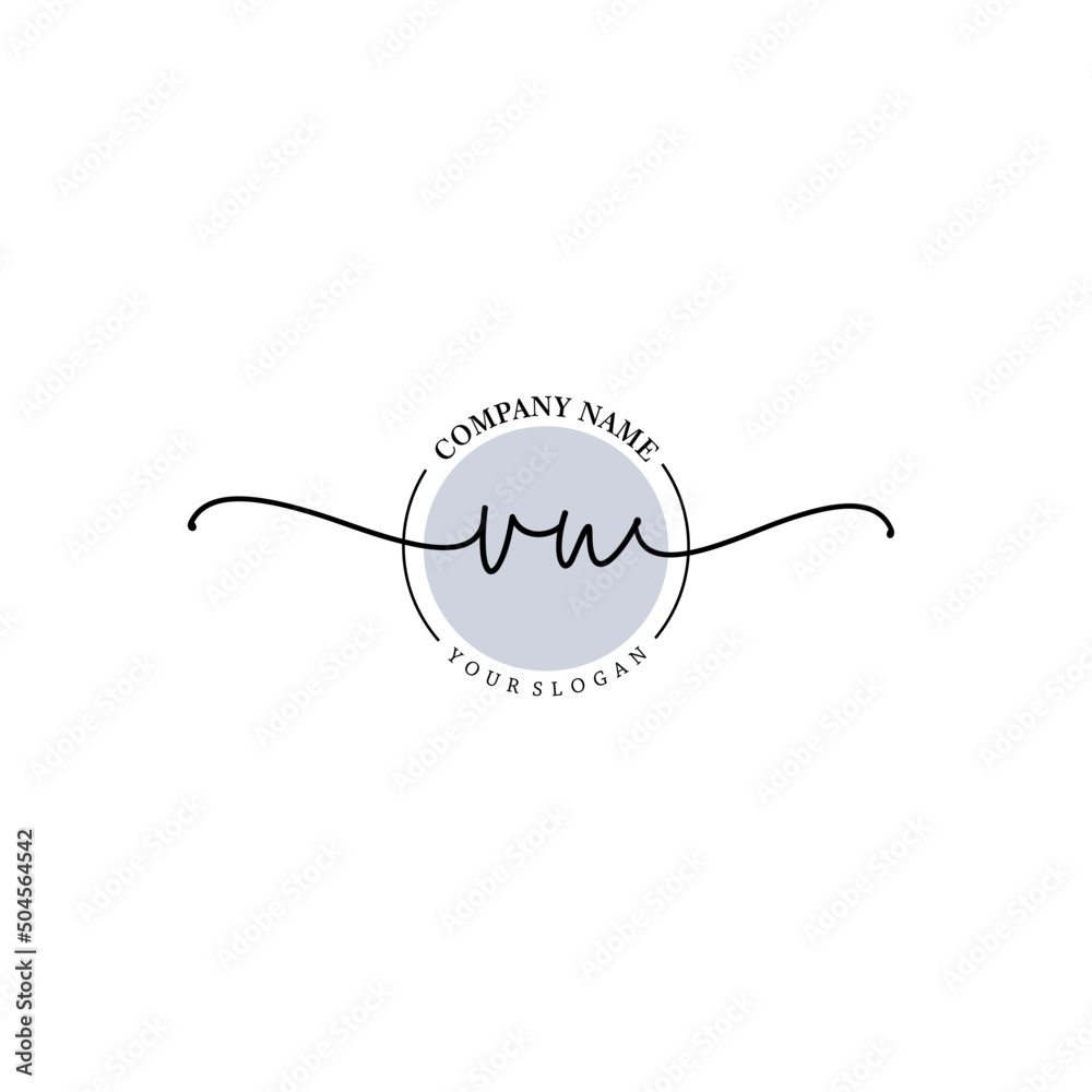 Obraz premium VU signature logo template vector