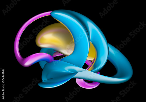 Swirly abstract 3D object photo
