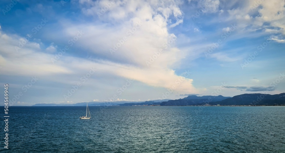 yacht in the sea