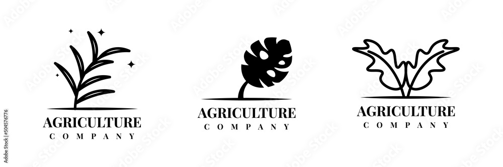 Agriculture leaf logo design Agriculture leaf logo design
