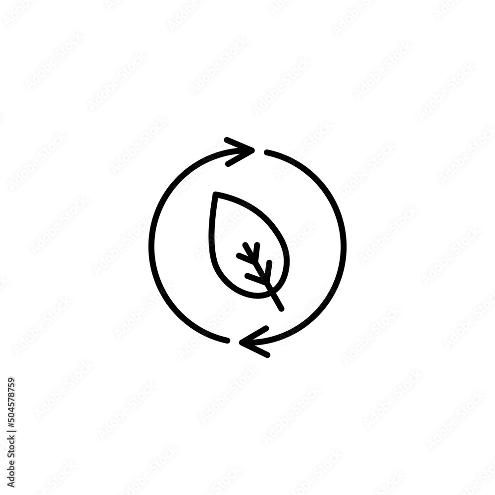 organic recycle icon, eco care, reusable environmental, ecology friendly reuse, logo, thin line web symbol on white background - editable stroke vector illustration eps 10 organic recycle icon, eco care, reusable environmental, ecology friendly reuse, logo, thin line web symbol on white background - editable stroke vector illustration eps 10