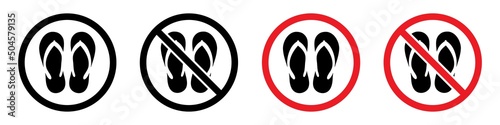 Slippers icon. Flip Flops. Slippers Print Icon, Vector Illustration