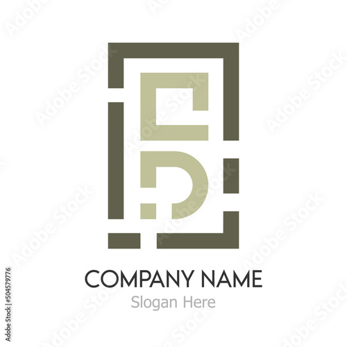 Abstract logo with background