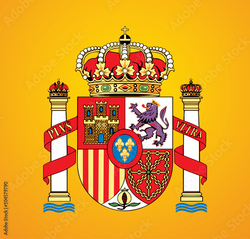 Symbol from flag of Spain. Vector drawing icon