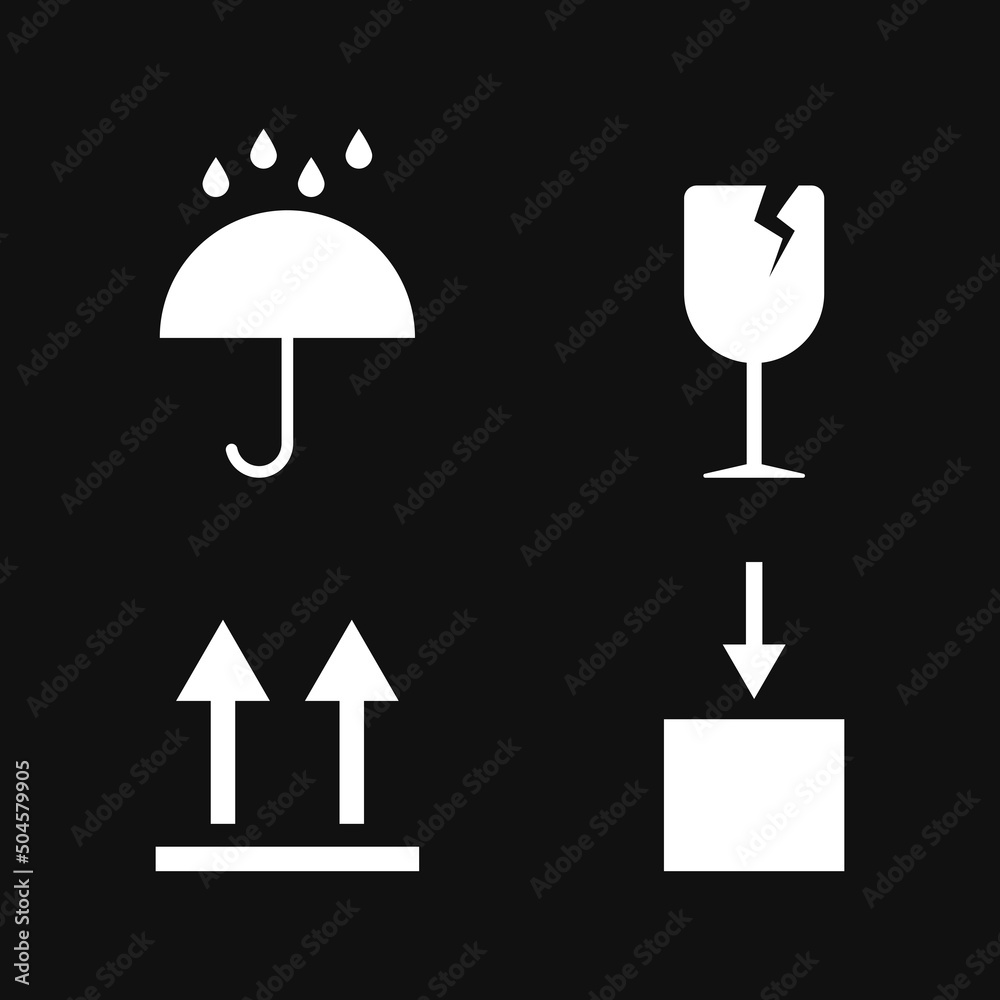 Packing icon on grey background Packing icon on grey background