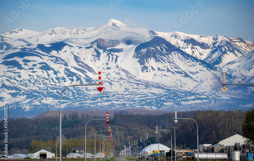Taisetsu Mountains in Biei Hokkaido, Japan