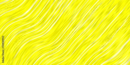 Light Yellow vector pattern with curves.