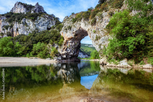 The Pont d'Arc, Ardeche, France photo