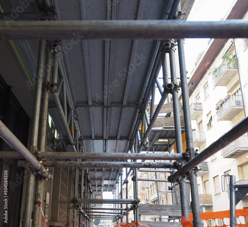 Fotografia scaffolding for construction work
