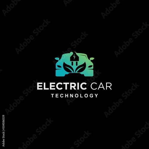 Modern technology car logo design, sophisticated, car technology logo, eco-friendly car 