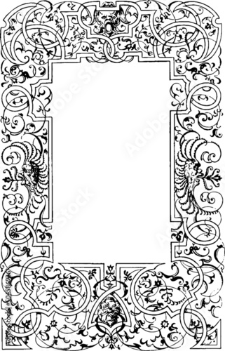 ornate vintage frame with a transparent background