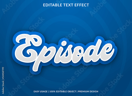 episode editable text effect template with abstract and modern style use for business logo and brand