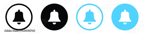 notification bell icon button. alarm ring symbol