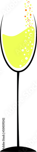champagne glass icon. Parrty and flat symbol elegant and modern champagne menu