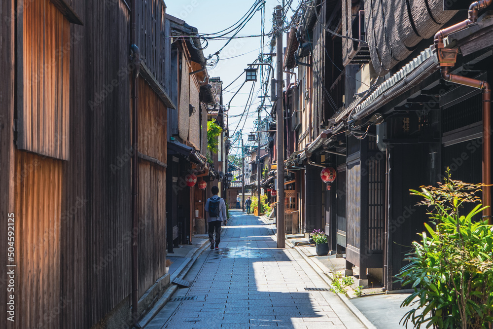 京都　祇園の路地