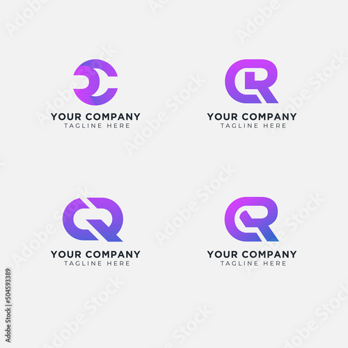 rc logo design lettering simple
