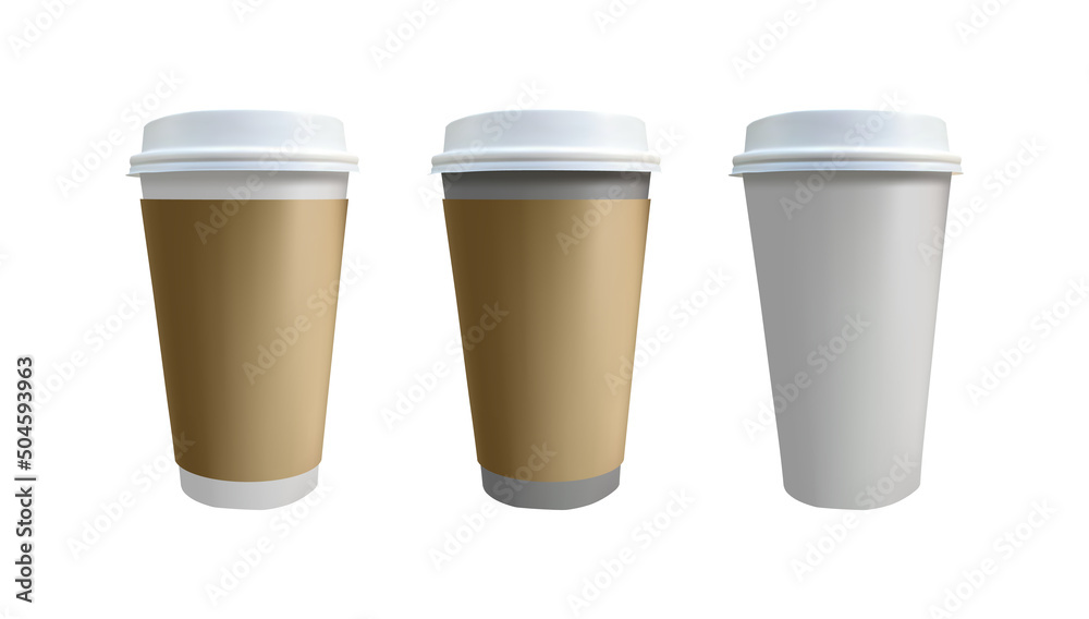 Coffee cups mock up isolated on white background. EPS 10 Coffee cups mock up isolated on white background. EPS 10