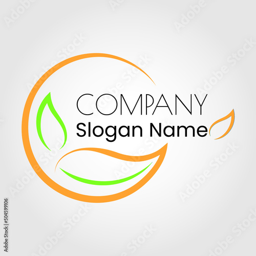 orange logo for company with background