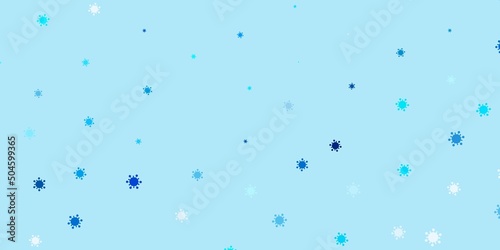 Light blue vector backdrop with virus symbols.