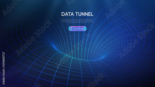 Data bridge vector illustration. Traffic big data and data visualization. Communication network digital technology background.