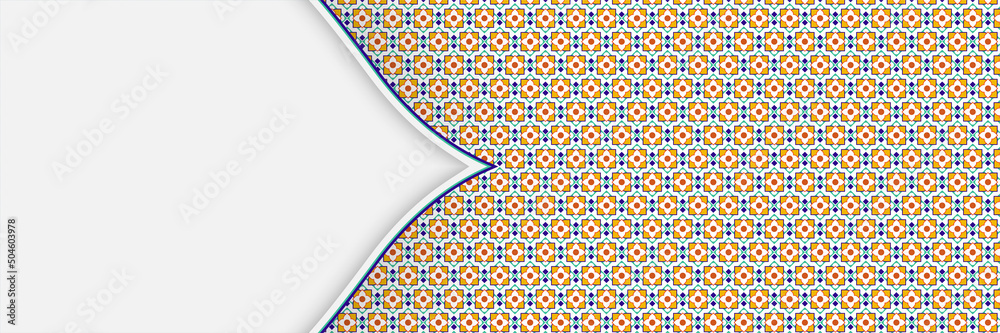 Islamic Arabic Arabesque Ornament Border Luxury Abstract White Background with Copy Space for Text Islamic Arabic Arabesque Ornament Border Luxury Abstract White Background with Copy Space for Text