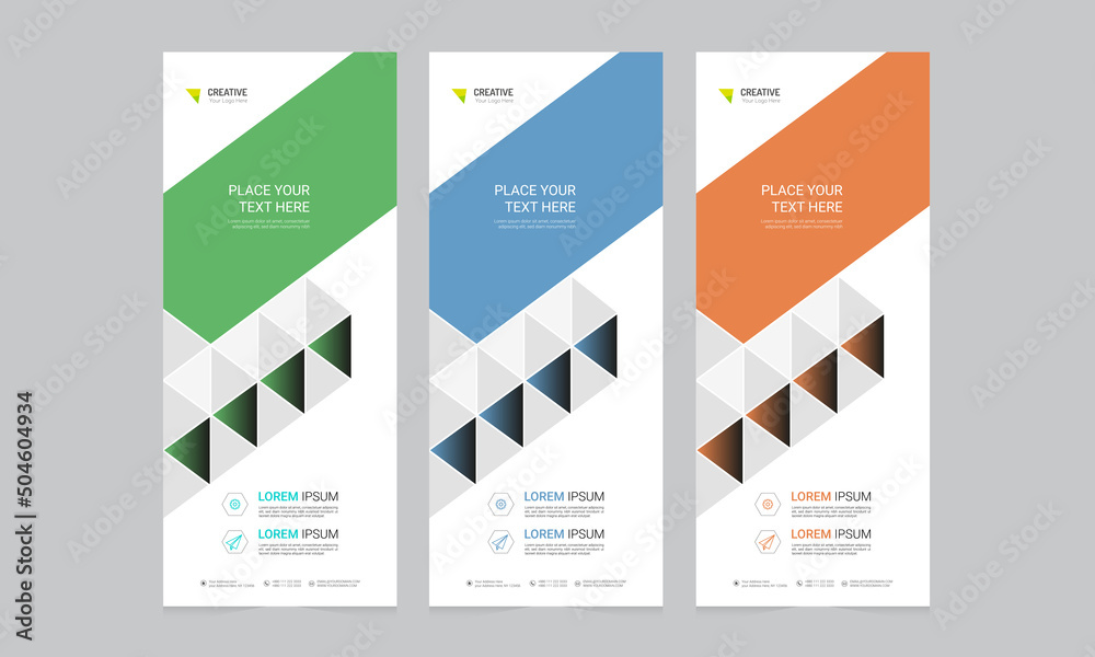 Roll up banner vector template Roll up banner vector template