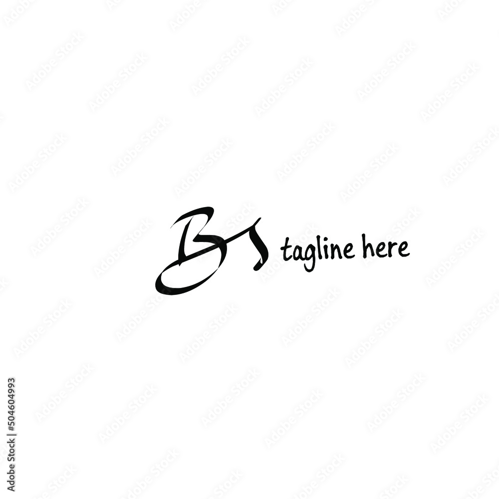 Bs initial handwriting logo vector Bs initial handwriting logo vector