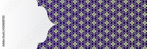 Islamic Arabic Golden Ornament Border Arabesque Pattern Luxury Background