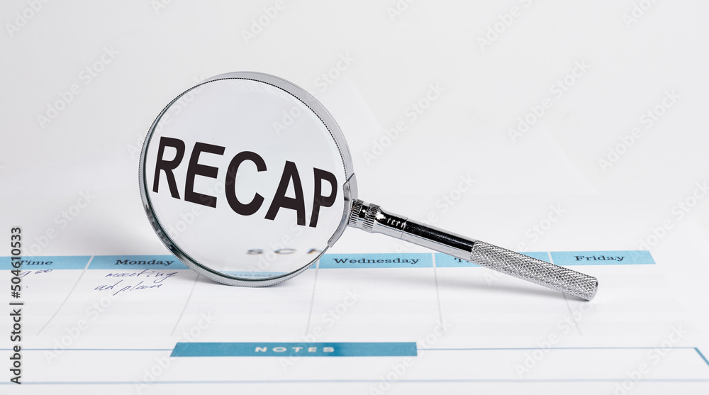 Εκτύπωση καμβά Business recap, summary concept