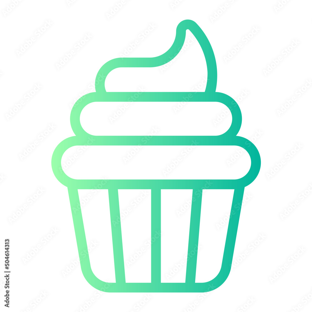 cupcake gradient icon cupcake gradient icon