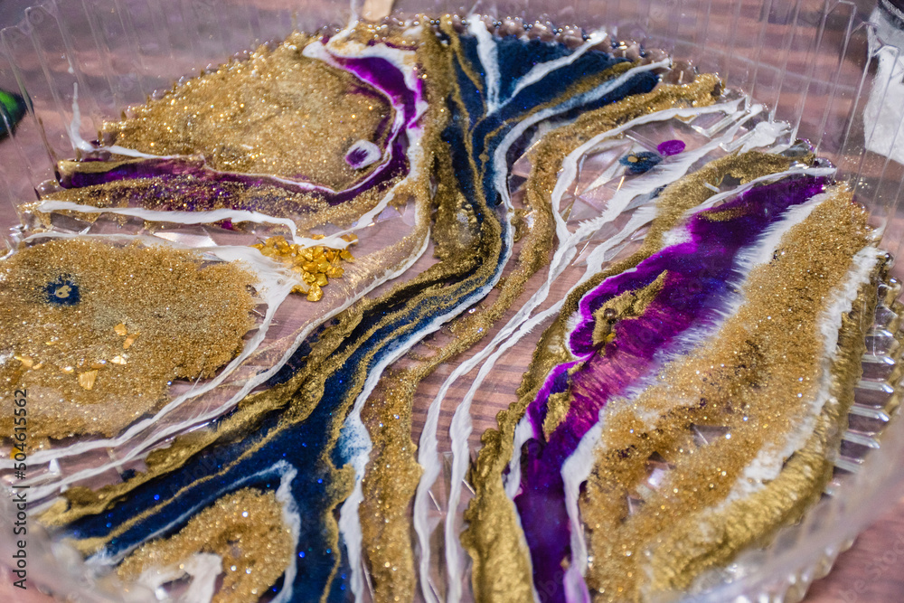 Obraz premium Abstract agate orignal resin art