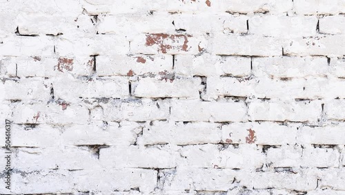 Texture background concept: white brick wall background in rural room
