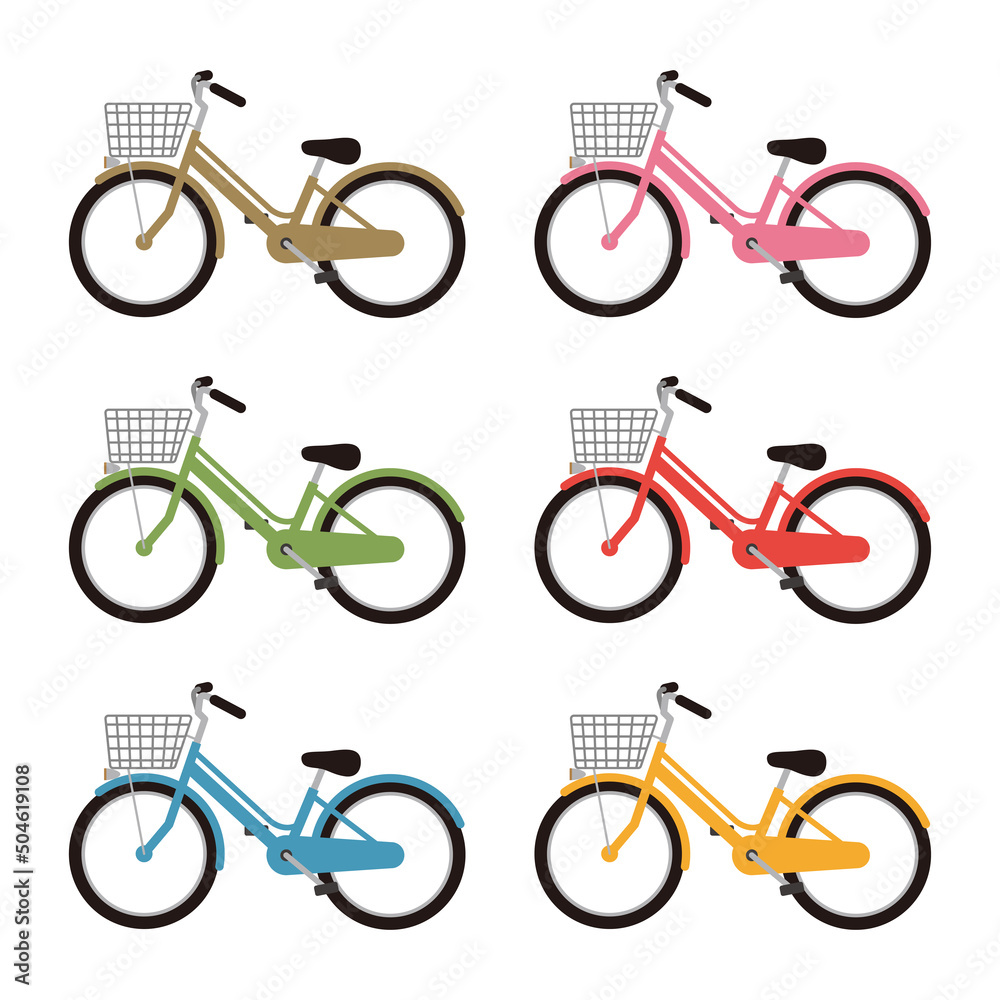 Obraz premium いろいろな色の自転車