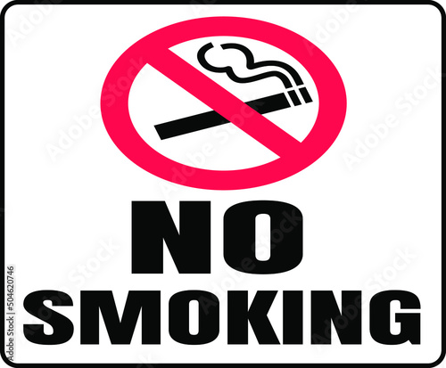No smoking . Forbidden sign icon isolated on white background vector illustration.Warning No Smoking Area Signs In Vector, Easy To Use And Print Design Templates