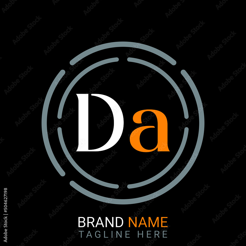 Da Letter Logo design. white background. Da Letter Logo design. white background.