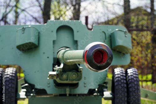 artillery gun close up