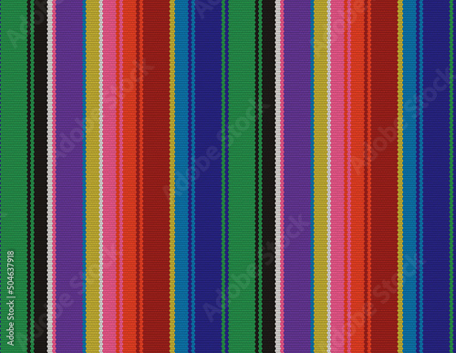 Detail seamless color background. Texture pattern for continuous replicate. Red, blue and green rug pattern. Stripes art vector.