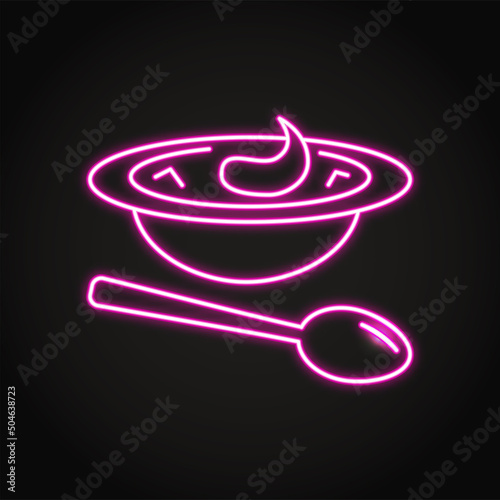 Neon borscht icon in line style
