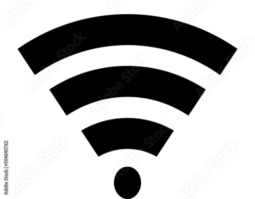 Wifi signal icon wireless internet symbol vector image,network zone flat vector design icon, free wifi vector, wifi is available  photo