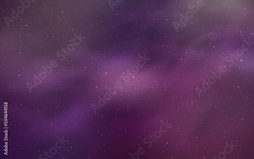 Light Purple, Pink vector layout with cosmic stars. Space stars on blurred abstract background with gradient. Pattern for astronomy websites.