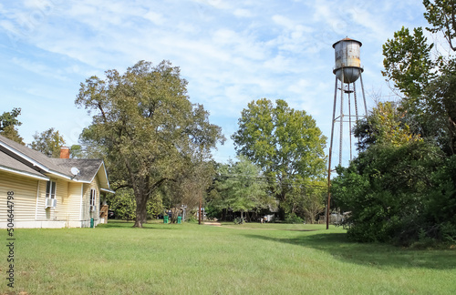 A water tower in Madisonville, Texas photo