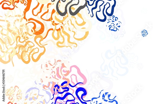 Light Orange vector pattern with random forms.