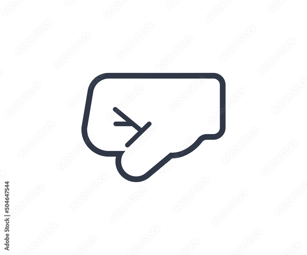 Fototapeta premium Left Facing Fist Gesture Emoticon. Vector Left Fist Emoji