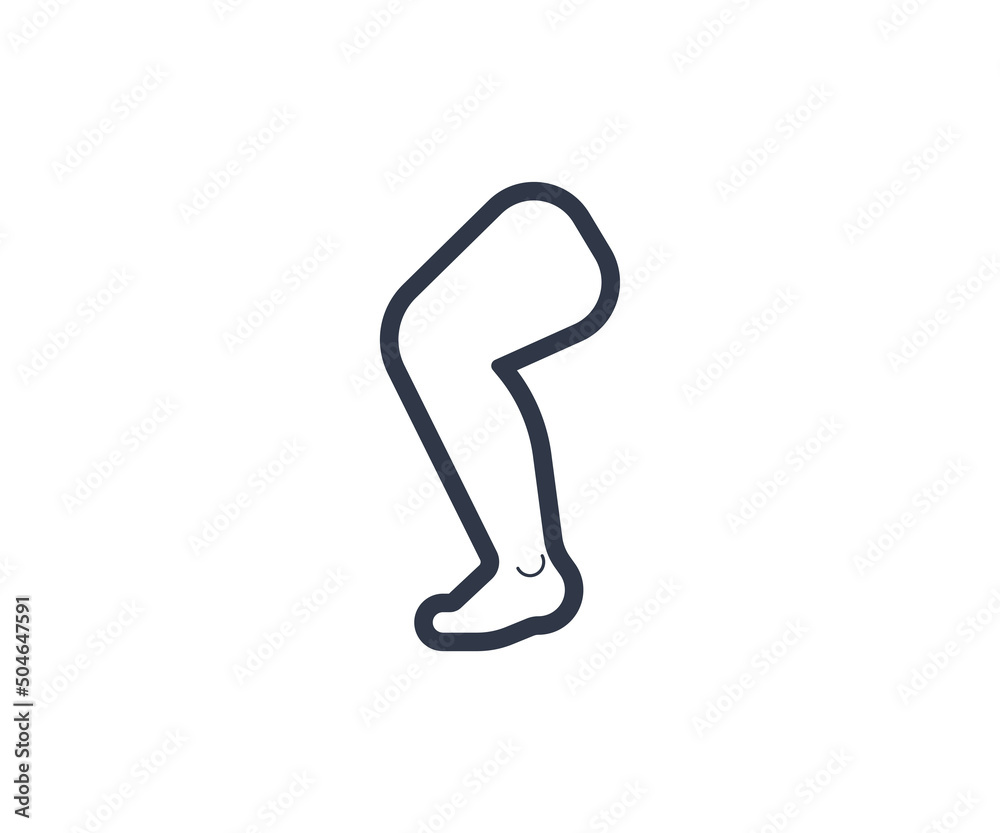 Leg Vector Isolated Emoticon. Leg Icon Leg Vector Isolated Emoticon. Leg Icon