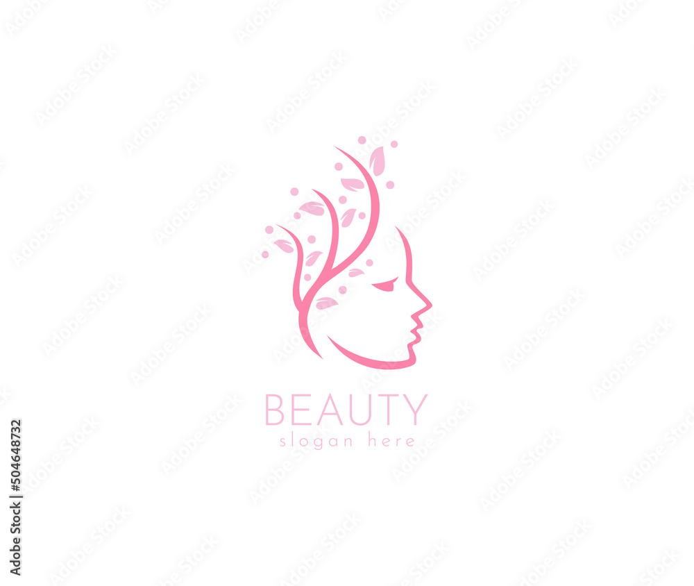 Creative and beautiful lady design Beauty logo
