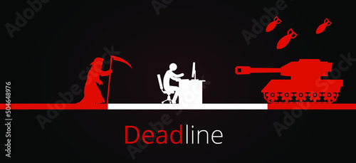 Ukrainian programmer works on the one hand under the pressure of deadlines, on the other hand under the pressure of military offensives. Work during the war. Working as a programmer under pressure and