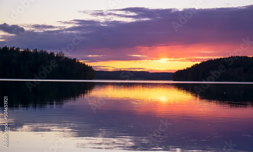 sunrise over the lake