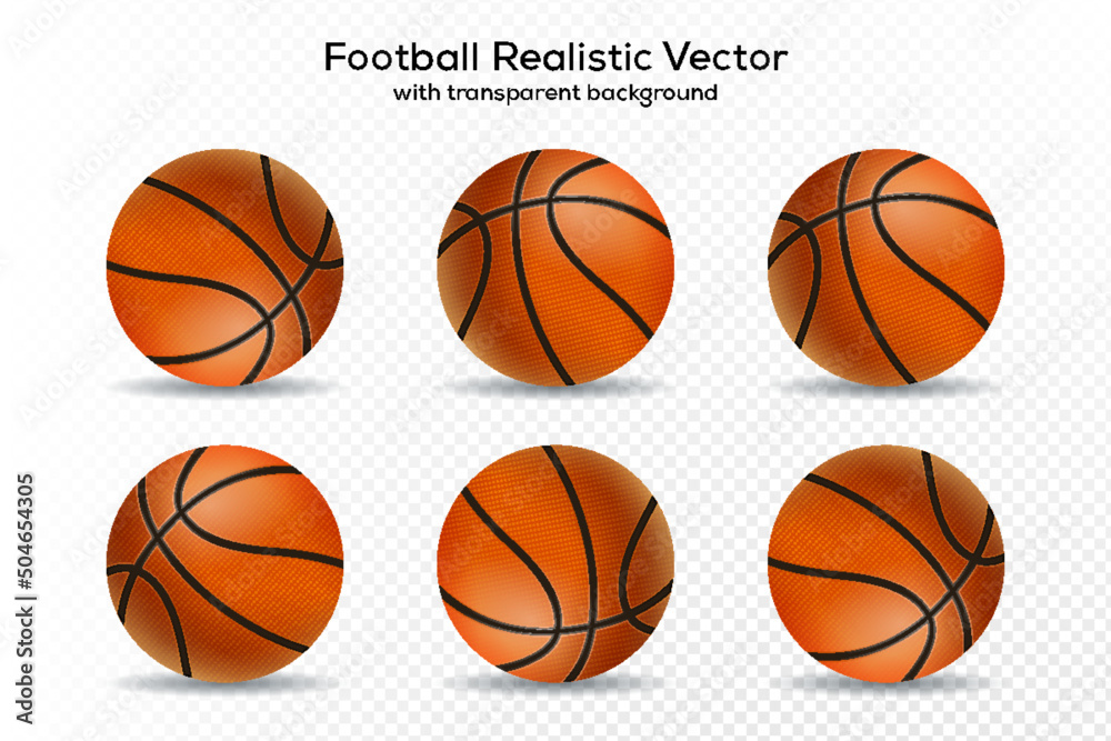 Basketball realistic vector png image, Basketball ball Animate Spinning Vector Illustration with transparent background